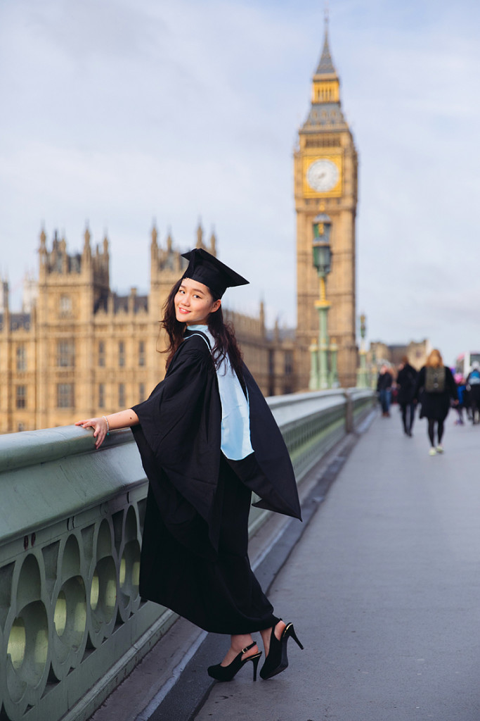 Graduation photo shoot in Westminster, London - Margarita Karenko